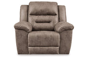 Stoneland Fossil Reclining Loveseat and Power Recliner -  Ashley - Lara Furniture