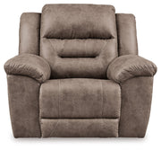 Stoneland Power Reclining Sofa, Loveseat and Recliner in Fossil from Ashley - Lara Furniture