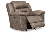 Stoneland Fossil Reclining Loveseat and Power Recliner -  Ashley - Lara Furniture