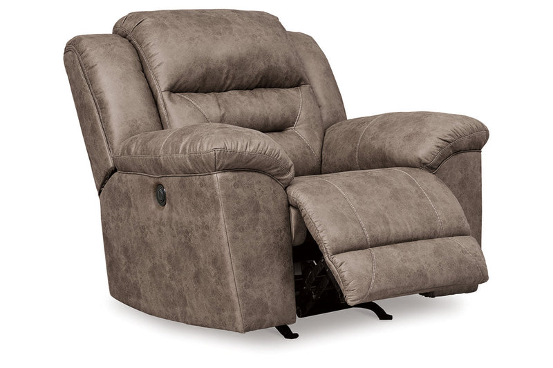 Stoneland Fossil Reclining Loveseat and Power Recliner -  Ashley - Lara Furniture
