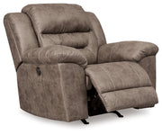 Stoneland Power Reclining Sofa, Loveseat and Recliner in Fossil from Ashley - Lara Furniture