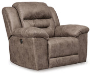 Stoneland Power Reclining Sofa, Loveseat and Recliner in Fossil from Ashley - Lara Furniture