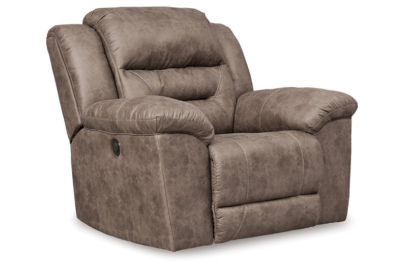 Stoneland Fossil Reclining Loveseat and Power Recliner -  Ashley - Lara Furniture