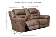 Stoneland Fossil Reclining Sofa and Power Reclining Loveseat -  Ashley - Lara Furniture