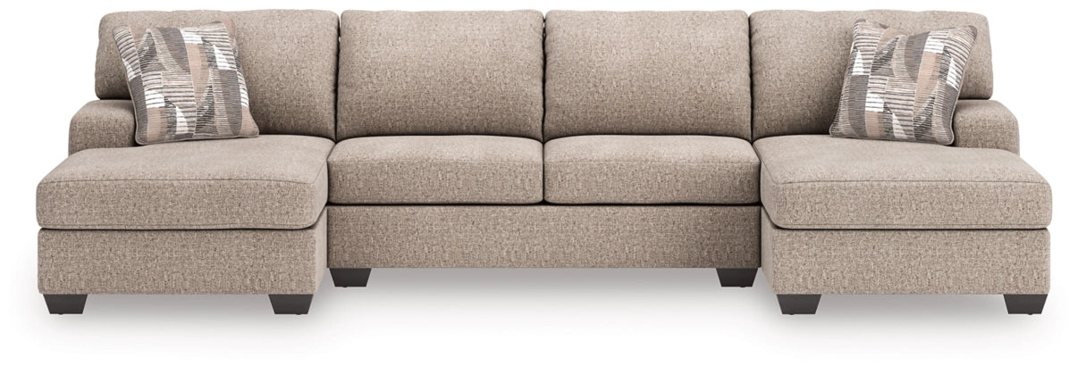 Newellen Hemp 3-Piece Sectional with Double Chaise