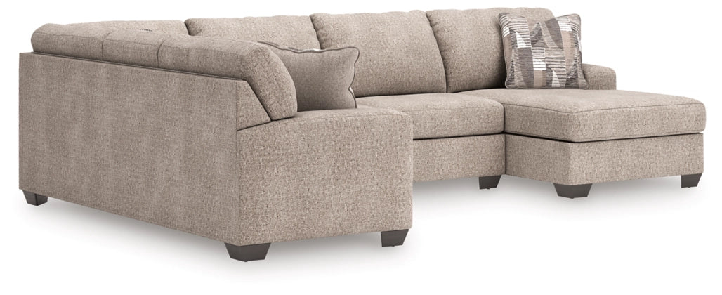 Newellen Hemp 3-Piece RAF Sleeper Sectional with Chaise