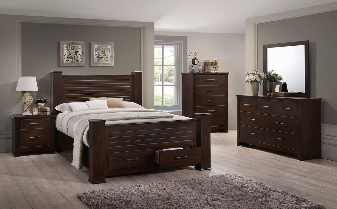 Emily Brown Platform Storage Bedroom Set
