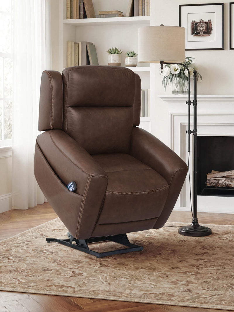 4Z-Tribano Espresso Power Lift Recliner - PCU1530112
