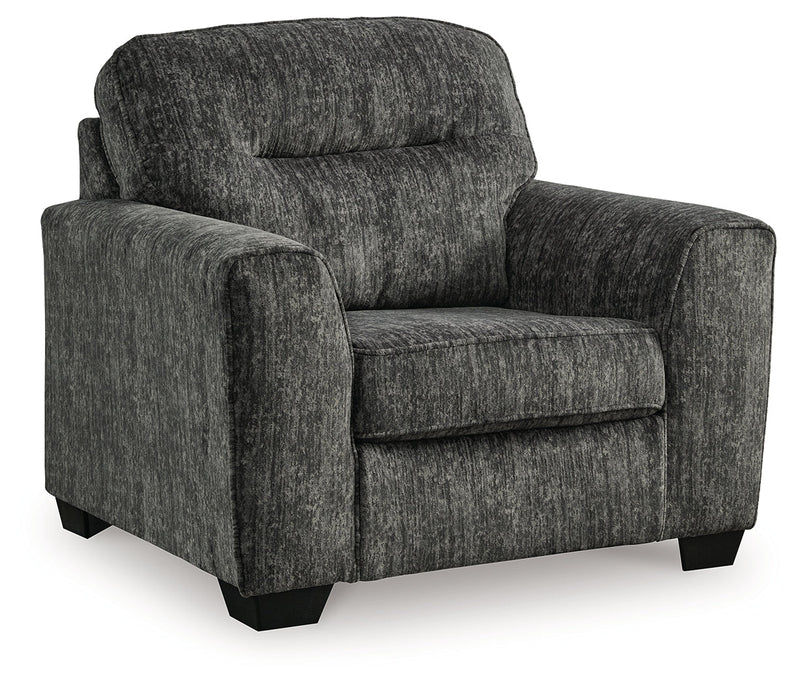 Lonoke Gunmetal Sofa, Loveseat and Oversized Chair from Ashley - Lara Furniture