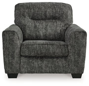 Lonoke Gunmetal Sofa, Loveseat and Oversized Chair from Ashley - Lara Furniture