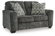 Lonoke Gunmetal Sofa, Loveseat and Oversized Chair from Ashley - Lara Furniture