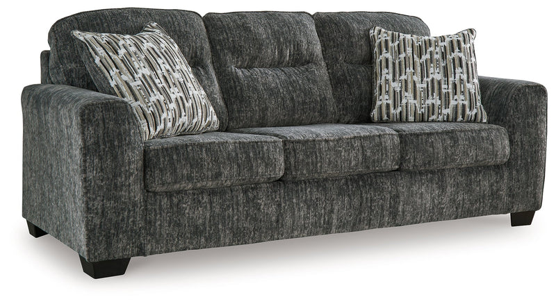 Lonoke Gunmetal Sofa, Loveseat and Oversized Chair from Ashley - Lara Furniture