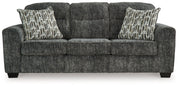 Lonoke Gunmetal Sofa, Loveseat and Oversized Chair from Ashley - Lara Furniture