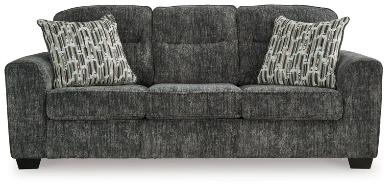 Lonoke Gunmetal Sofa, Loveseat and Oversized Chair from Ashley - Lara Furniture