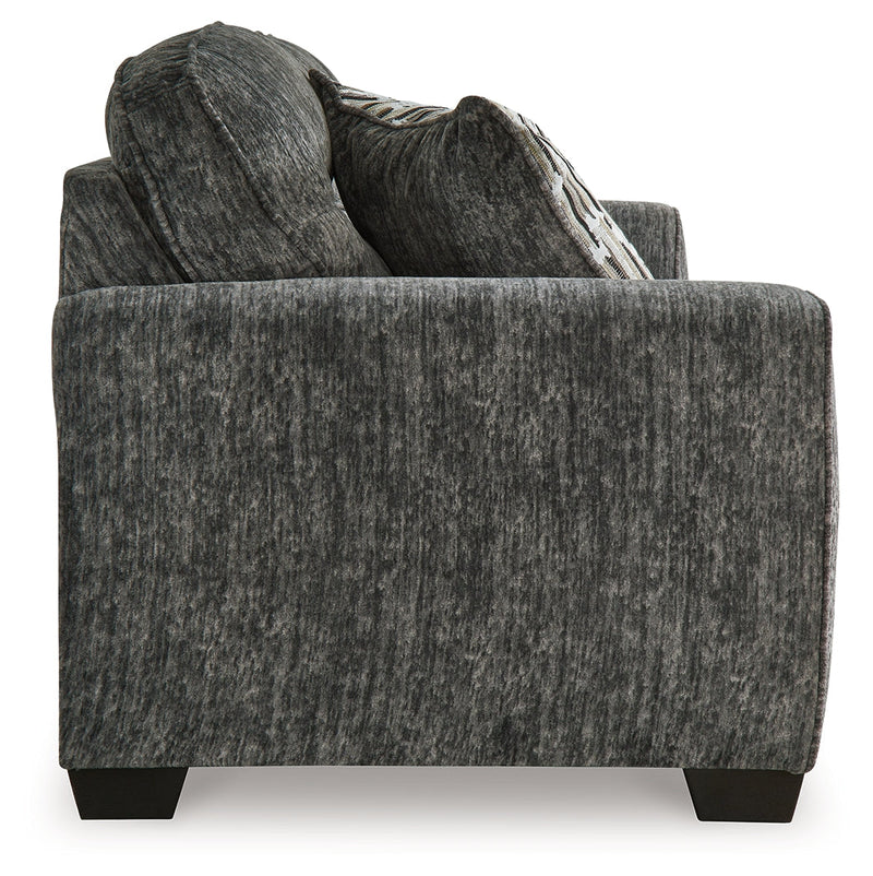 Lonoke Gunmetal Sofa, Loveseat and Oversized Chair from Ashley - Lara Furniture