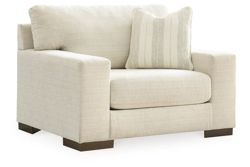 Maggie Birch Oversized Chair and Ottoman -  Ashley - Lara Furniture
