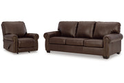 Colleton Dark Brown Sofa and Recliner -  Ashley - Lara Furniture
