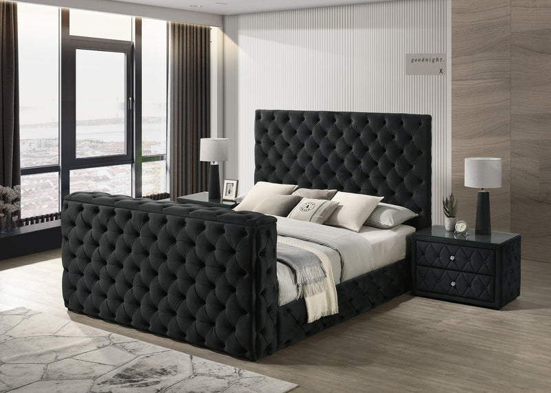 Josephine Black Nightstand from Crown Mark - Lara Furniture