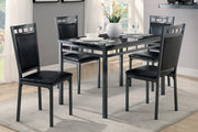 Olney Black/Dark Brown 5 - Piece Dining Set - Lara FurnitureDining Room Set