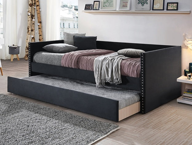 Sadie Daybed Back Black Velvet