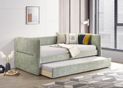 Philipa Light Green Daybed with Trundle from Crown Mark - Lara Furniture