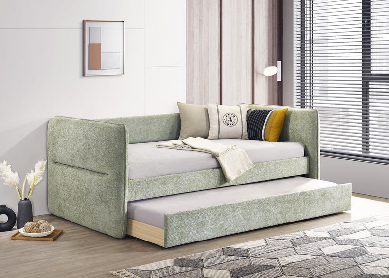 Philipa Light Green Daybed with Trundle from Crown Mark - Lara Furniture