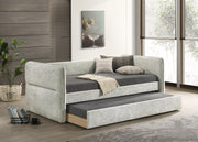 Philipa Light Gray Daybed with Trundle from Crown Mark - Lara Furniture