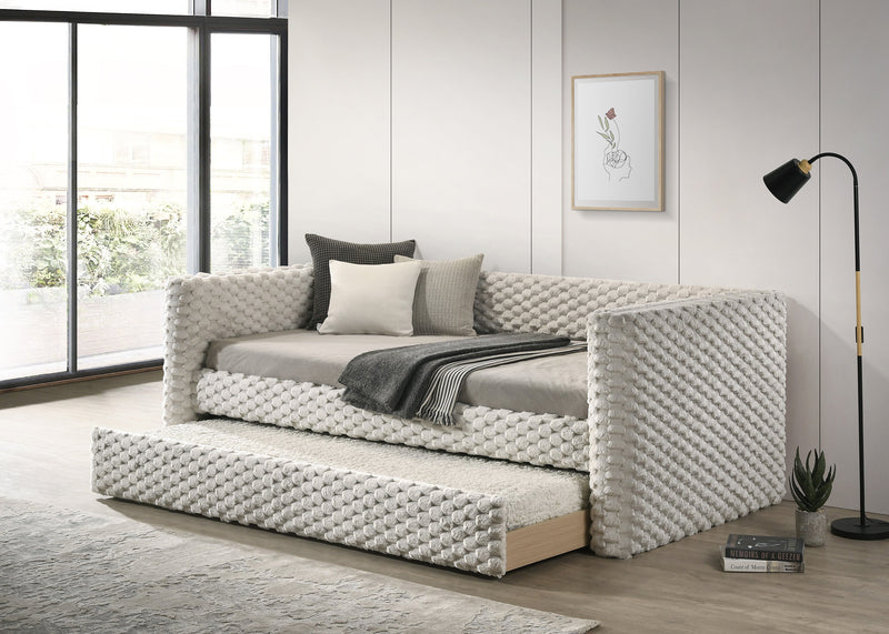 Brielle Dove Daybed with Trundle from Crown Mark - Lara Furniture