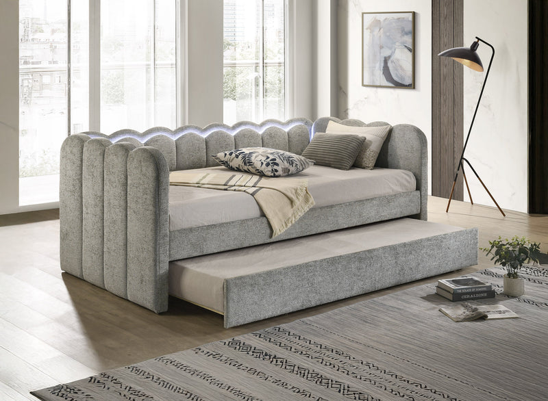 Melody Light Gray Daybed from Crown Mark - Lara Furniture
