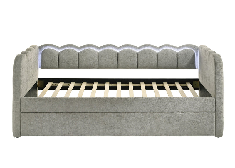 Melody Light Gray Daybed from Crown Mark - Lara Furniture