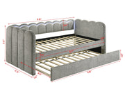 Melody Light Gray Daybed from Crown Mark - Lara Furniture