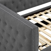 Trina Gunmetal Gray Daybed with Trundle from Crown Mark - Lara Furniture