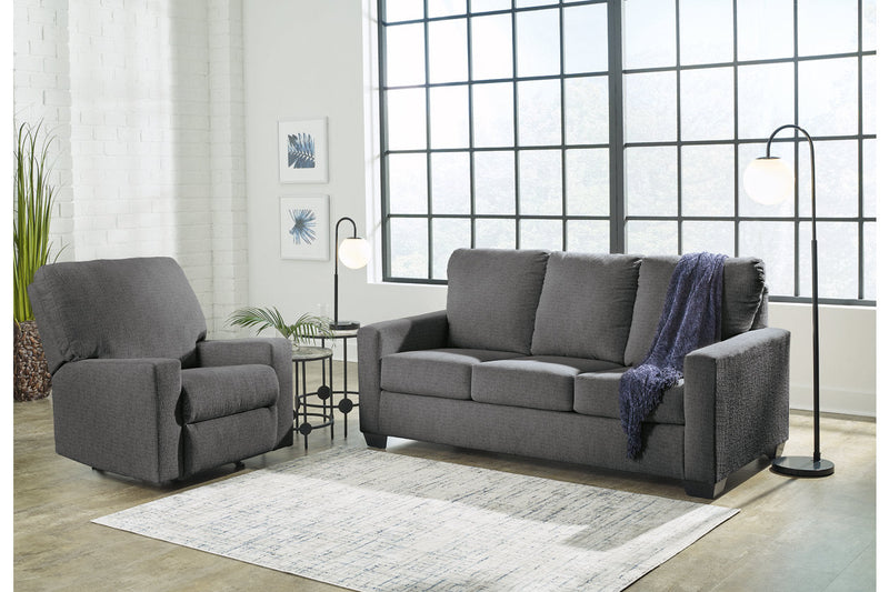 Rannis Pewter Full Sofa Sleeper and Recliner -  Ashley - Lara Furniture
