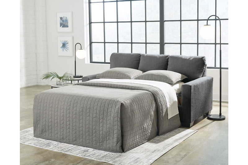 Rannis Pewter Full Sofa Sleeper and Recliner -  Ashley - Lara Furniture