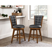 5505-24BKS Swivel Counter Height Chair, Set of 2 - 5505-24BKS