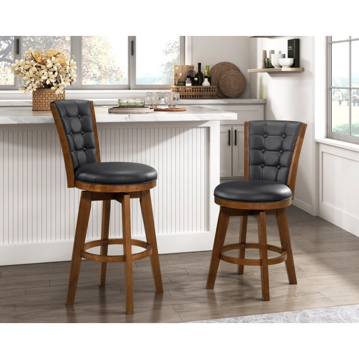 5505-29BKS Swivel Pub Height Chair, Set of 2 - 5505-29BKS