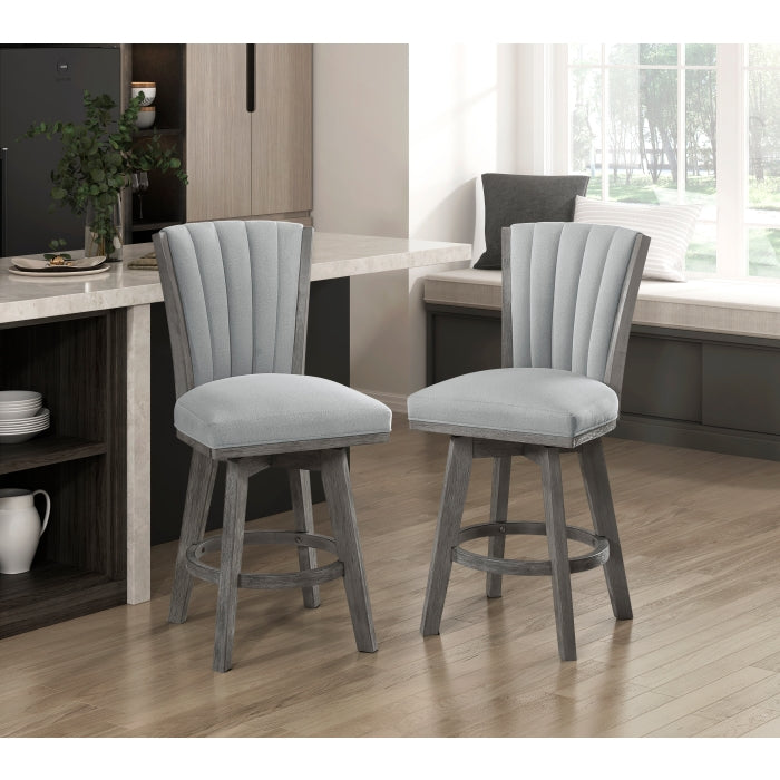5507-24GYS Swivel Counter Height Chair, Set of 2 - 5507-24GYS