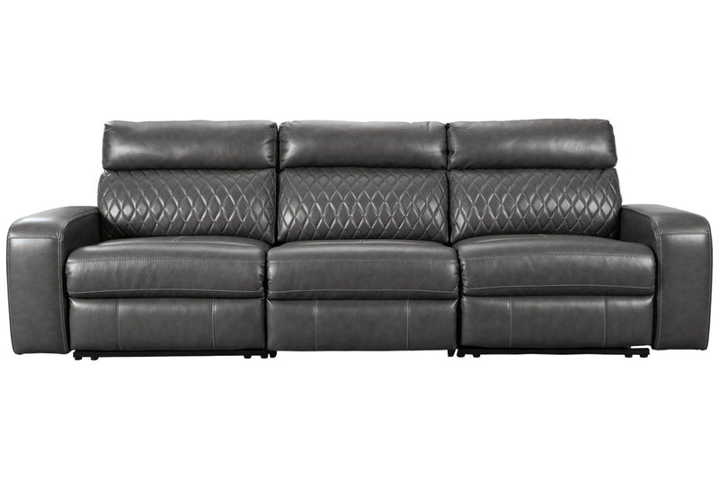 Samperstone Gray 3 - Piece Power Reclining Sofa - Lara FurniturePower Reclining Sofa