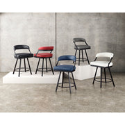 5565-24BU Swivel Counter Height Chair, Set of 2 - 5565-24BU