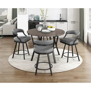 5565-24GY Swivel Counter Height Chair, Set of 2 - 5565-24GY