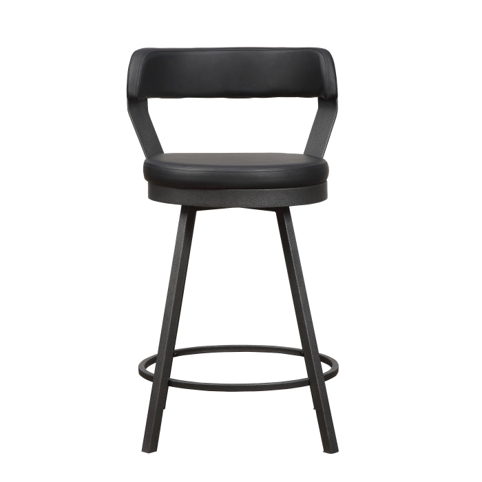 5566-24BK3A Swivel Counter Height Chair, Set of 2 - 5566-24BK3A
