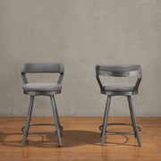 5566-24GY3A Swivel Counter Height Chair, Set of 2 - 5566-24GY3A