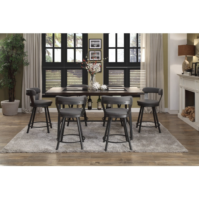 5566-24GY3A Swivel Counter Height Chair, Set of 2 - 5566-24GY3A