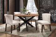 Nelina Walnut/Espresso Round Dining Set - Lara FurnitureDining Room Set