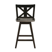 5602-24BK Swivel Counter Height Chair, Black, Set of 2 - 5602-24BK