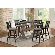 5602-24BK Swivel Counter Height Chair, Black, Set of 2 - 5602-24BK