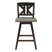 5602-24BKS1 Swivel Counter Height Chair, Set of 2 - 5602-24BKS1