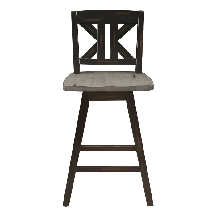 5602-24BKS1 Swivel Counter Height Chair, Set of 2 - 5602-24BKS1