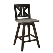 5602-24BKS1 Swivel Counter Height Chair, Set of 2 - 5602-24BKS1