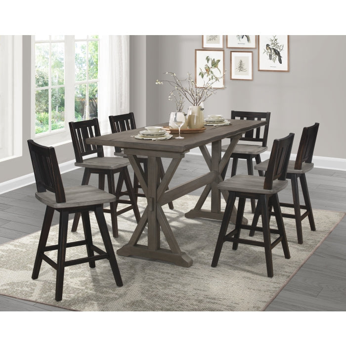 5602-24BKS2 Swivel Counter Height Chair, Set of 2 - 5602-24BKS2